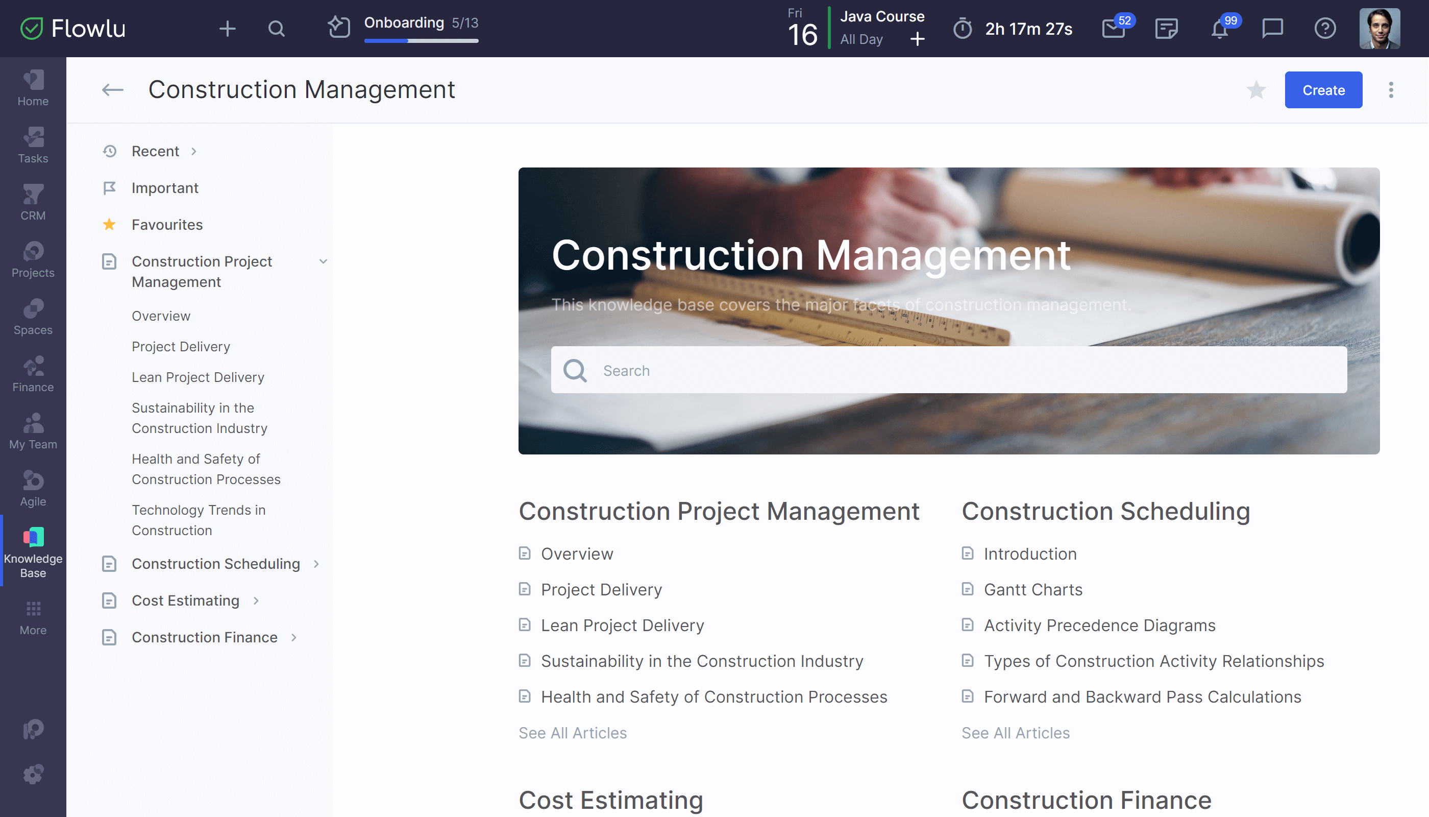 Construction Project Management Software | Flowlu