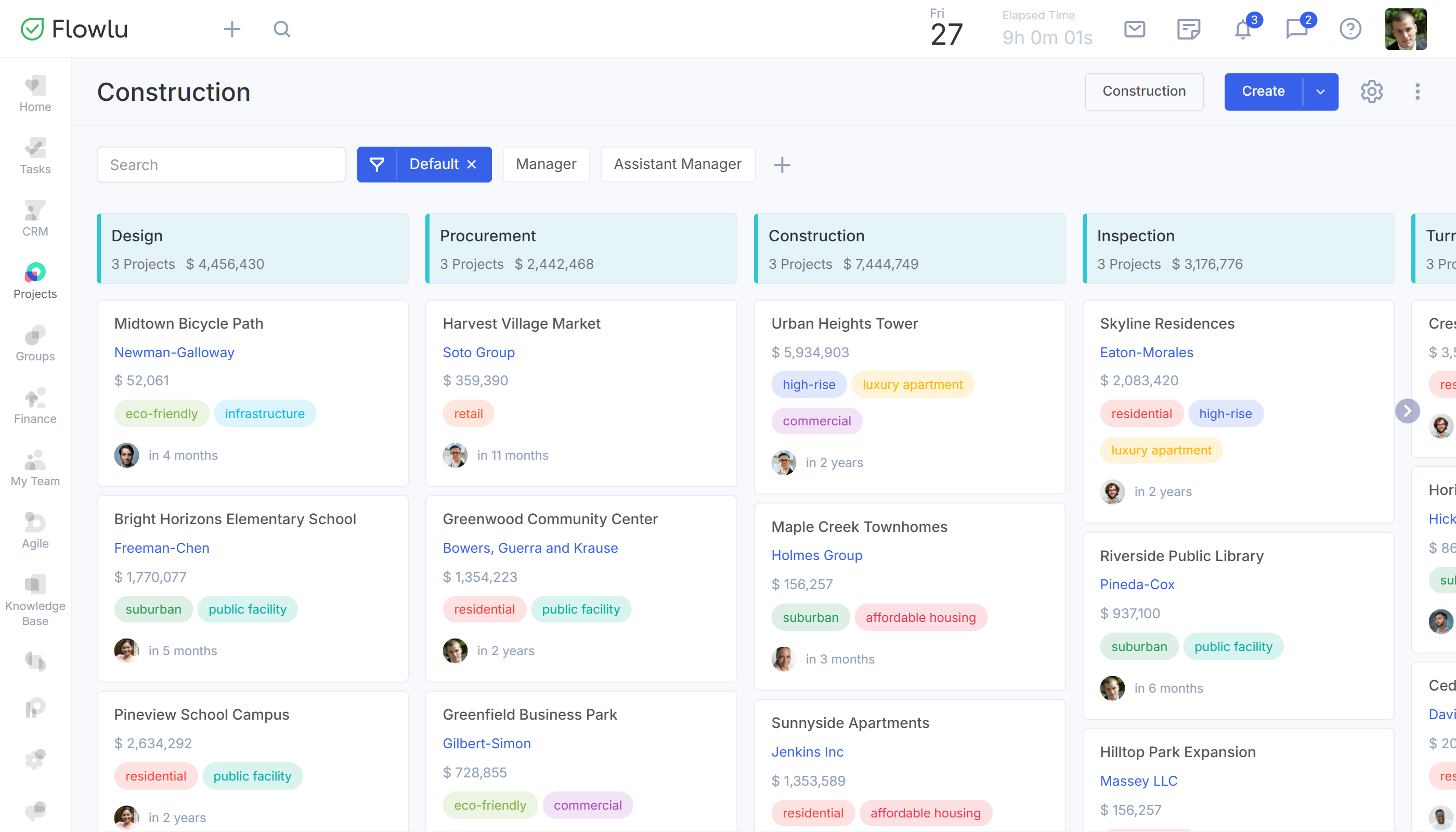 Flowlu - Plataforma Inteligente para Gerir Projectos de Construção e Clientes