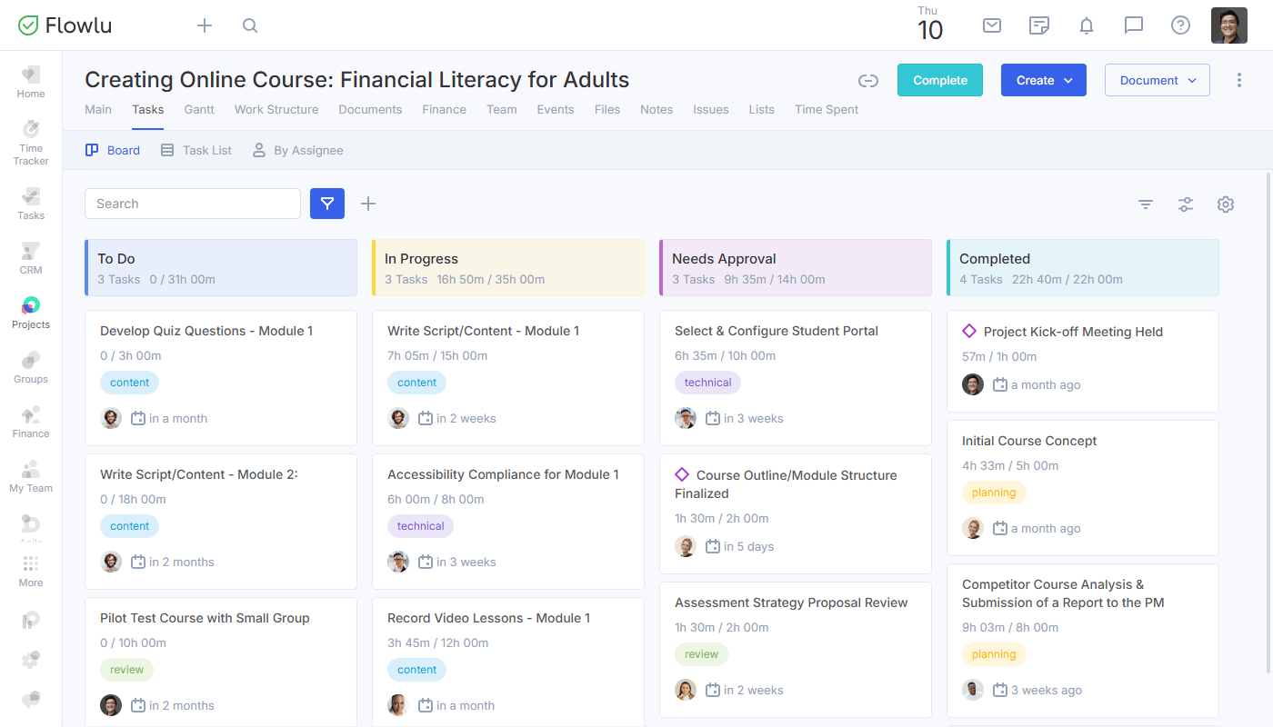 Flowlu - Software inteligente e poderoso para instituições educacionais