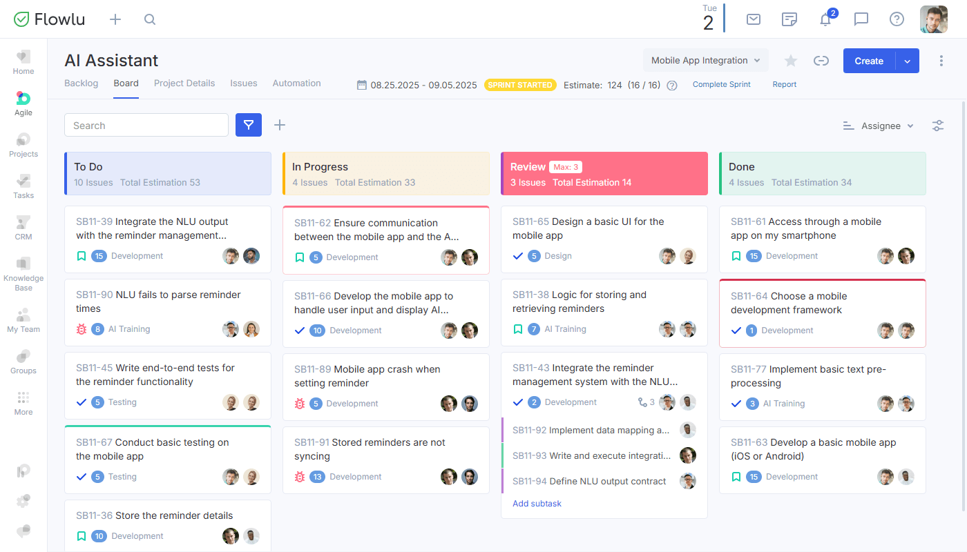 Flowlu - Software de planificación de proyectos Ágiles para equipos que quieren claridad