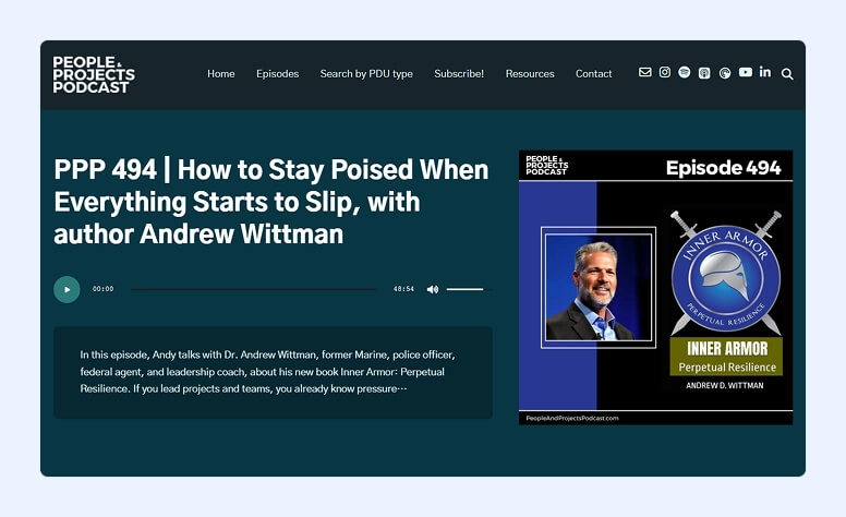 People & Progects Podcast's home page