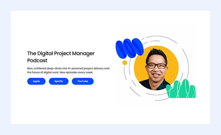 The Digital Project Manager Podcast's home page