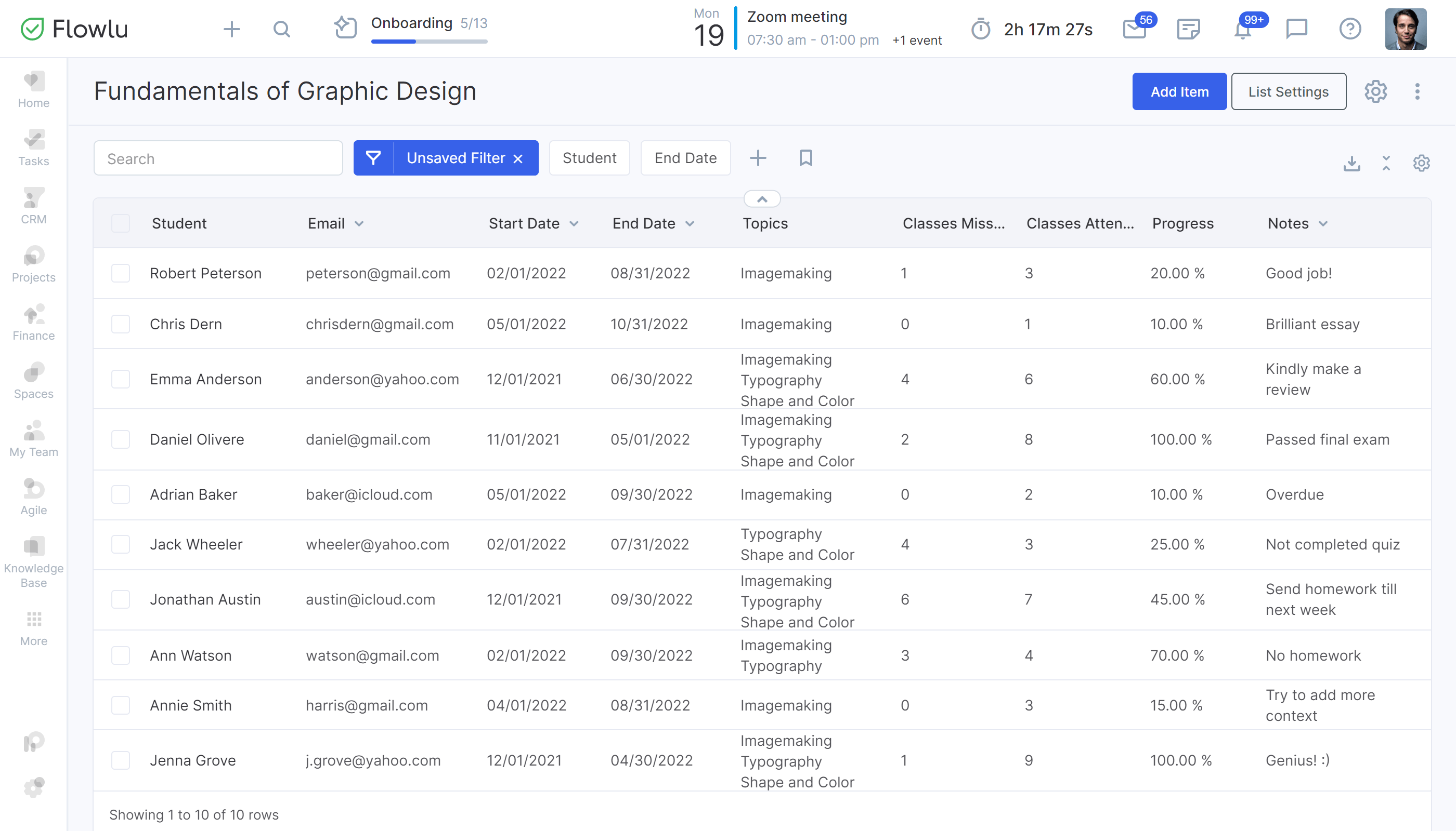 Flowlu - Create Custom Tables