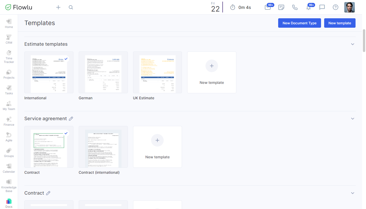 Flowlu - User-friendly Document Builder Software