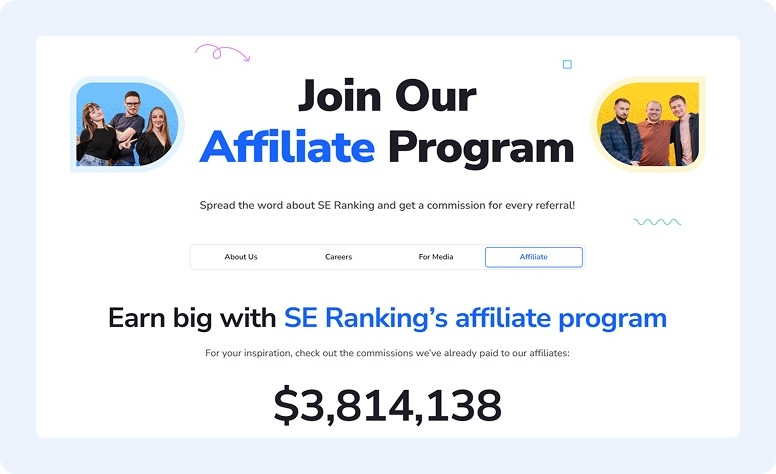 SE Ranking affiliate program