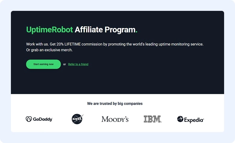 UptimeRobot affiliate program