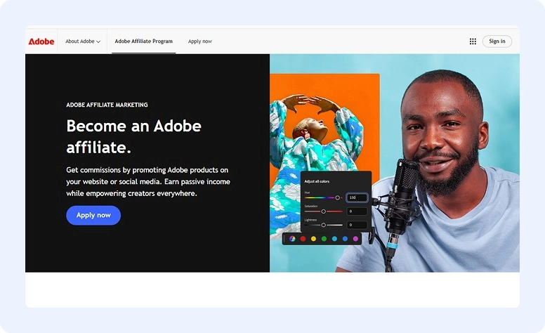 Adobe affiliate program