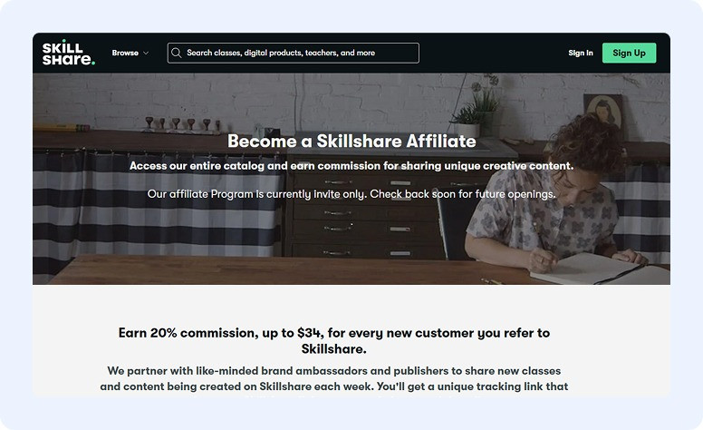 Skillshare affiliate program
