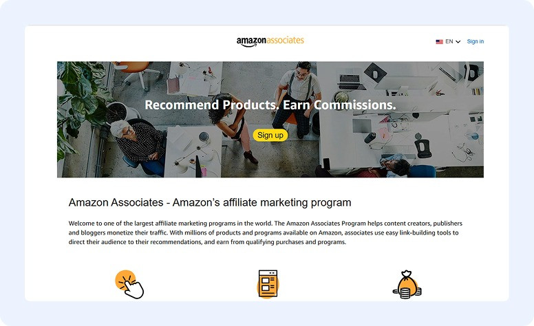 Amazon Associates affiliate marketing program