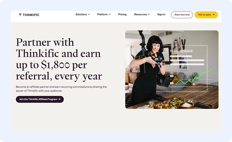 Thinkific affiliate program