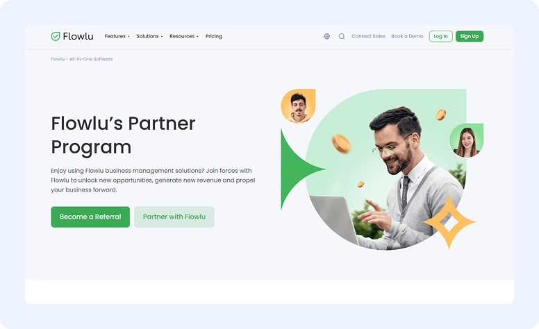 Flowlu's affiliate peogram