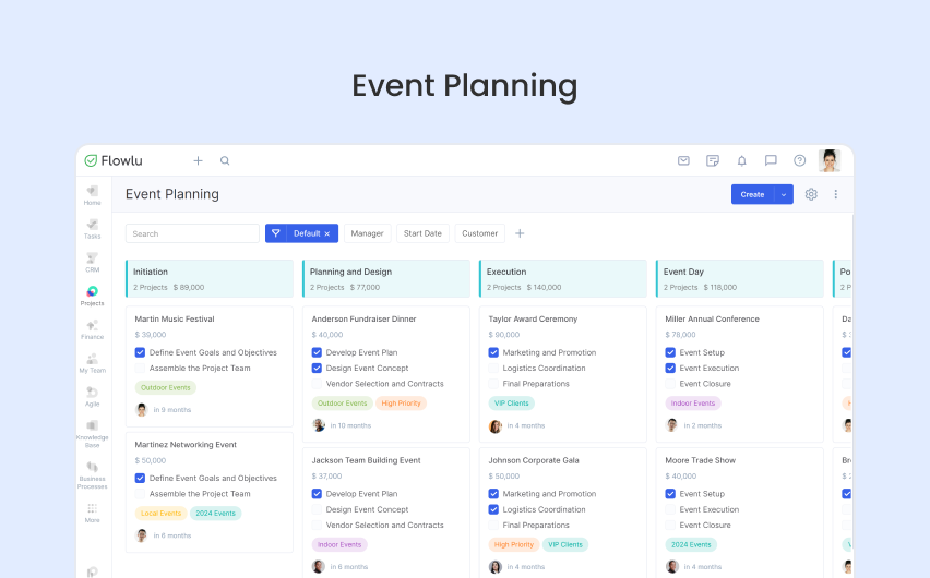 Flowlu - Event Planning