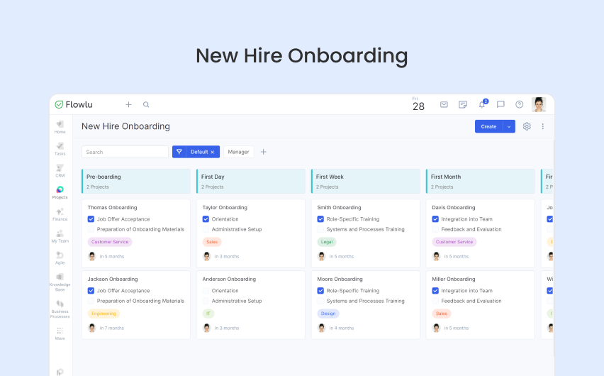 Flowlu - New Hire Onboarding