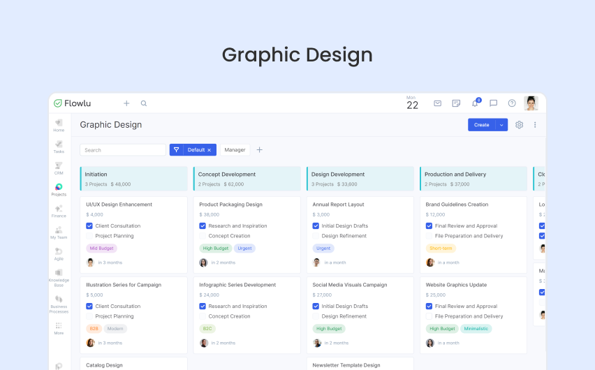 Flowlu - Design gráfico