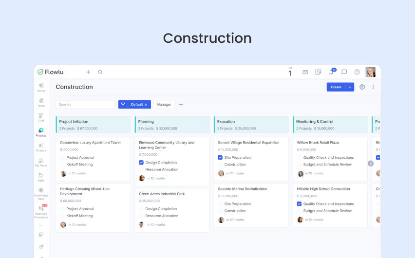 Flowlu - Construction