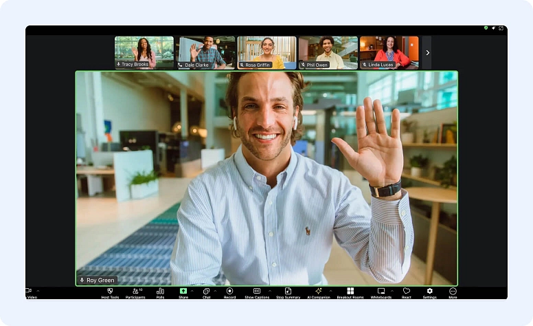 Video conferencing software with team meeting, remote collaboration, and virtual communication for small businesses