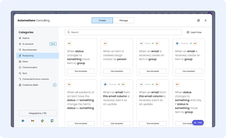 Workflow automation builder with rules, triggers, and integrations for task and process automation in project management software