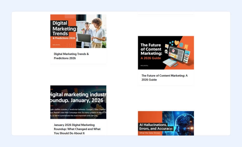 Neil Patel's blog home page