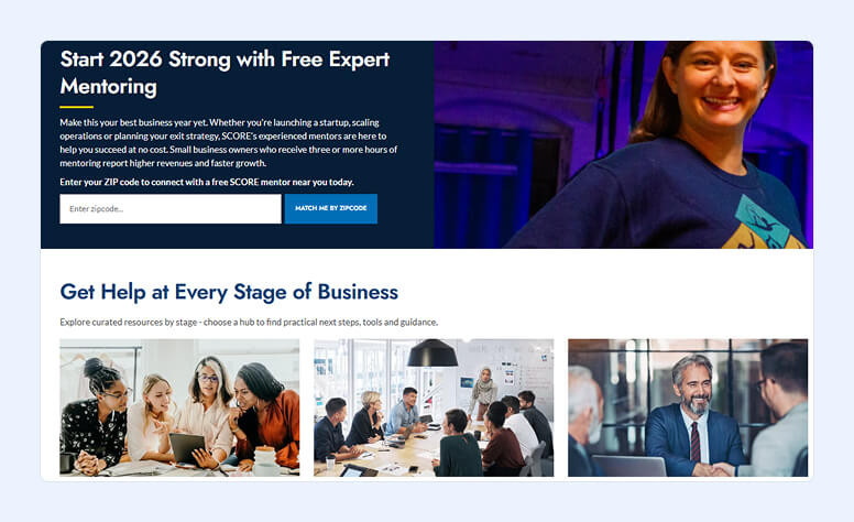 SCORE home page