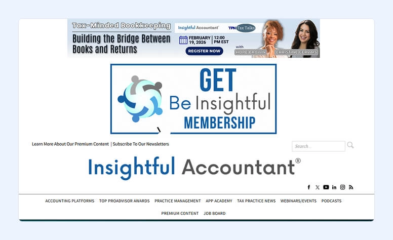 Insightful Accountant home page