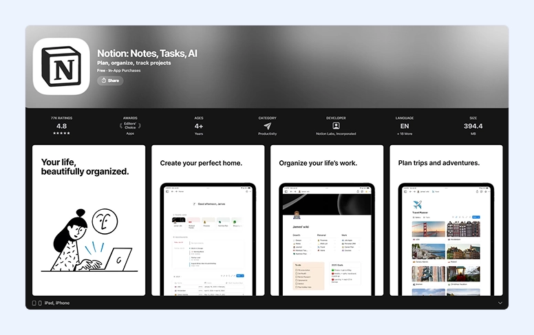 Notion app