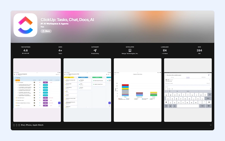 ClickUp app