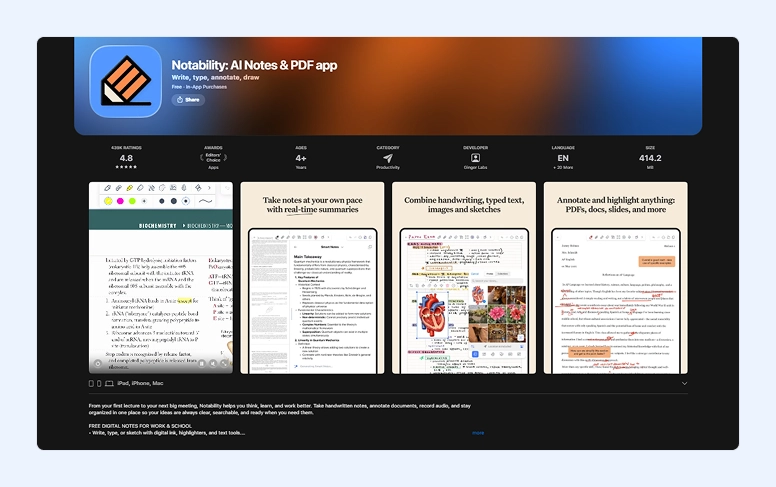 Notability app