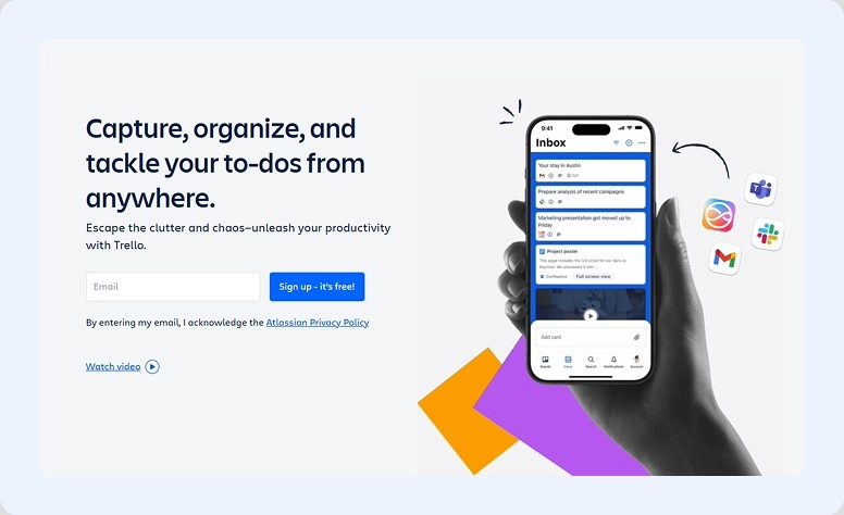 Trello home page
