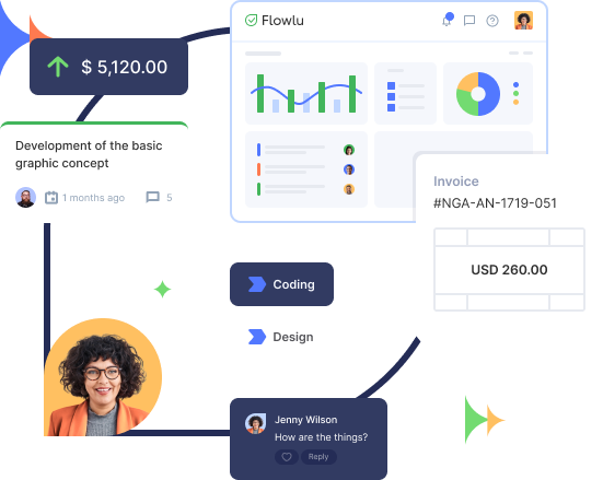 Flowlu - Mejor Software de Portal para Clientes para Pequeñas Empresas