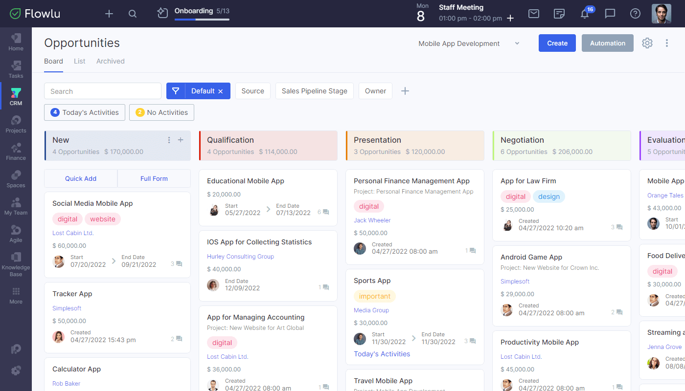 Flowlu - Free CRM for Joomla